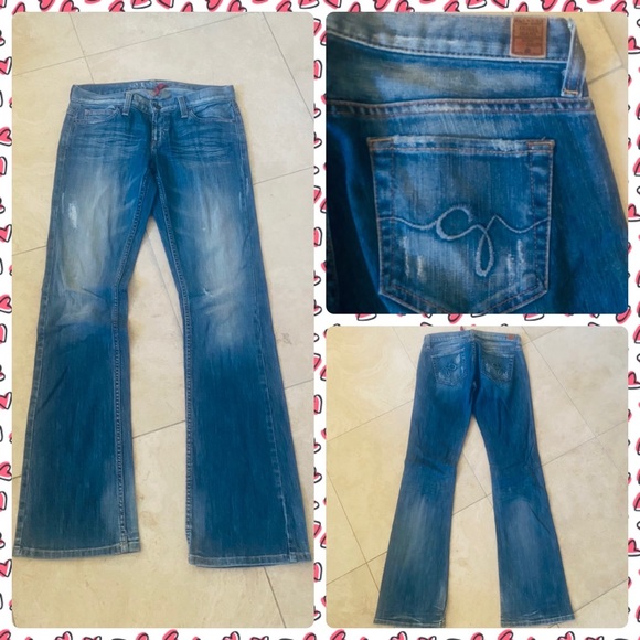GUESS Flare Denim Jeans Sz 27 - Picture 1 of 8